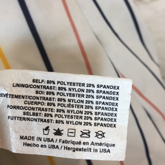 Tavik Reversible White Stripe One Piece Swimsuit L - Picture 7 of 8